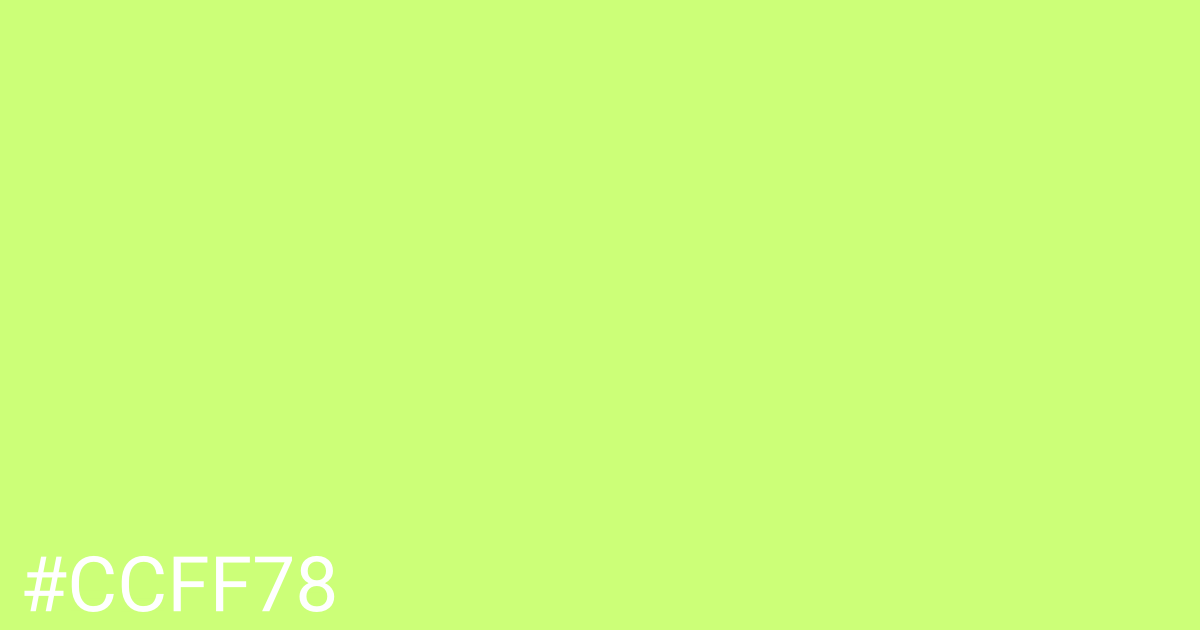 Hex color #ccff78 graphic