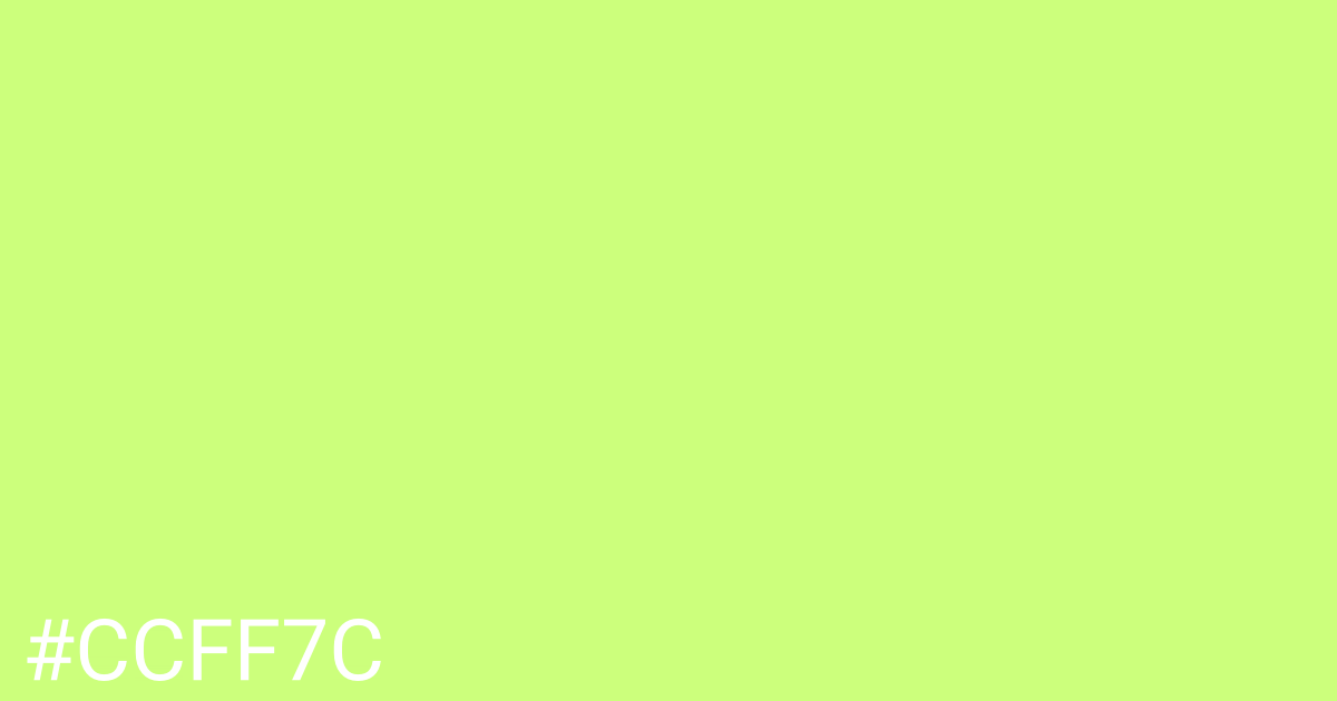 Hex color #ccff7c graphic