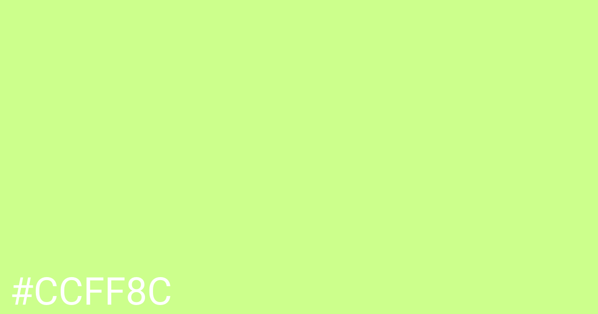 Hex color #ccff8c graphic