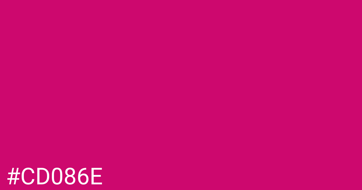 Hex color #cd086e graphic