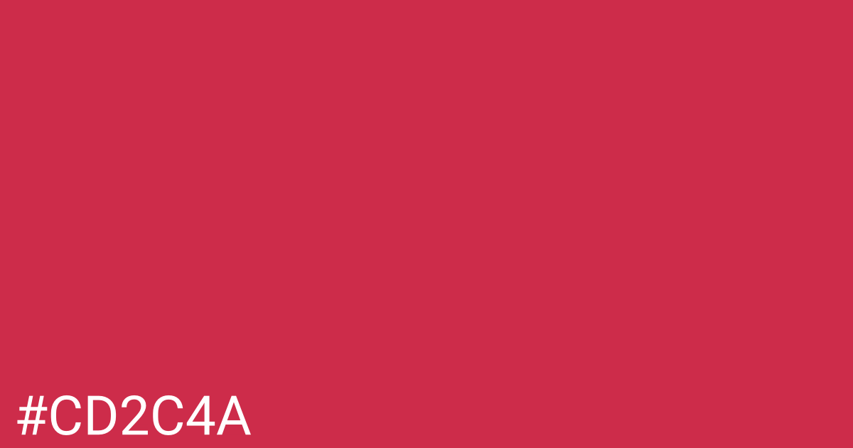Hex color #cd2c4a graphic