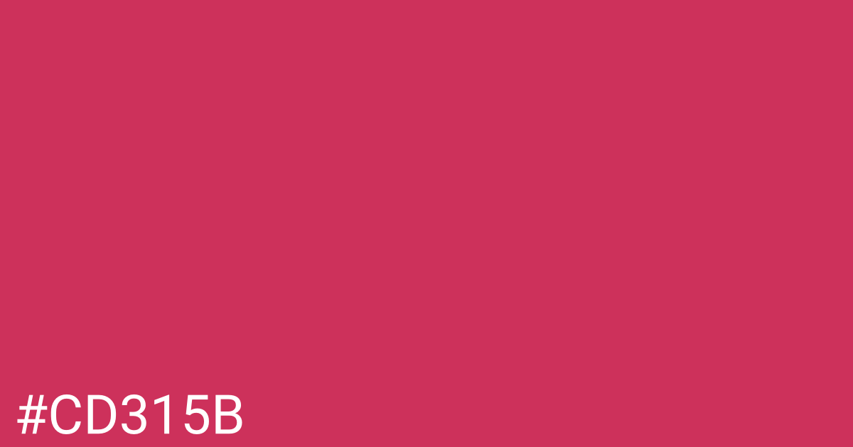 Hex color #cd315b graphic