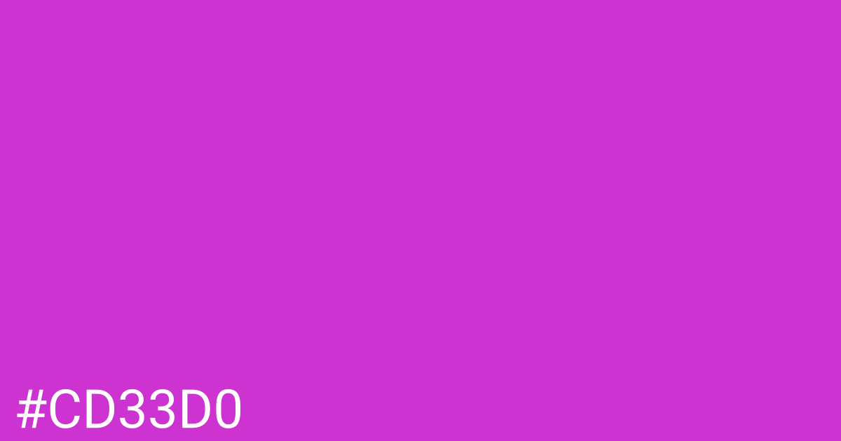 Hex color #cd33d0 graphic