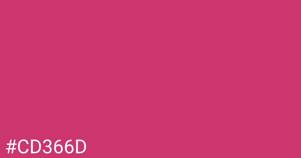 Hex color #cd366d graphic