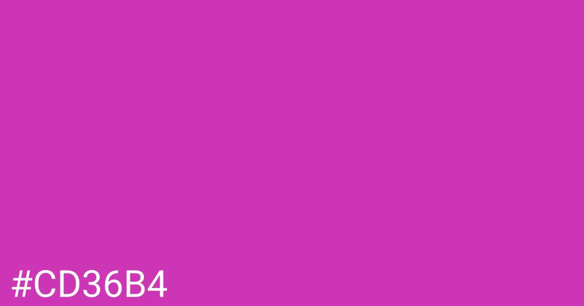 Hex color #cd36b4 graphic