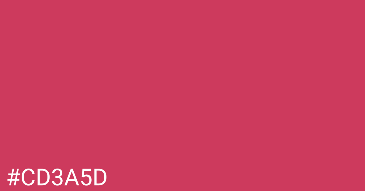 Hex color #cd3a5d graphic