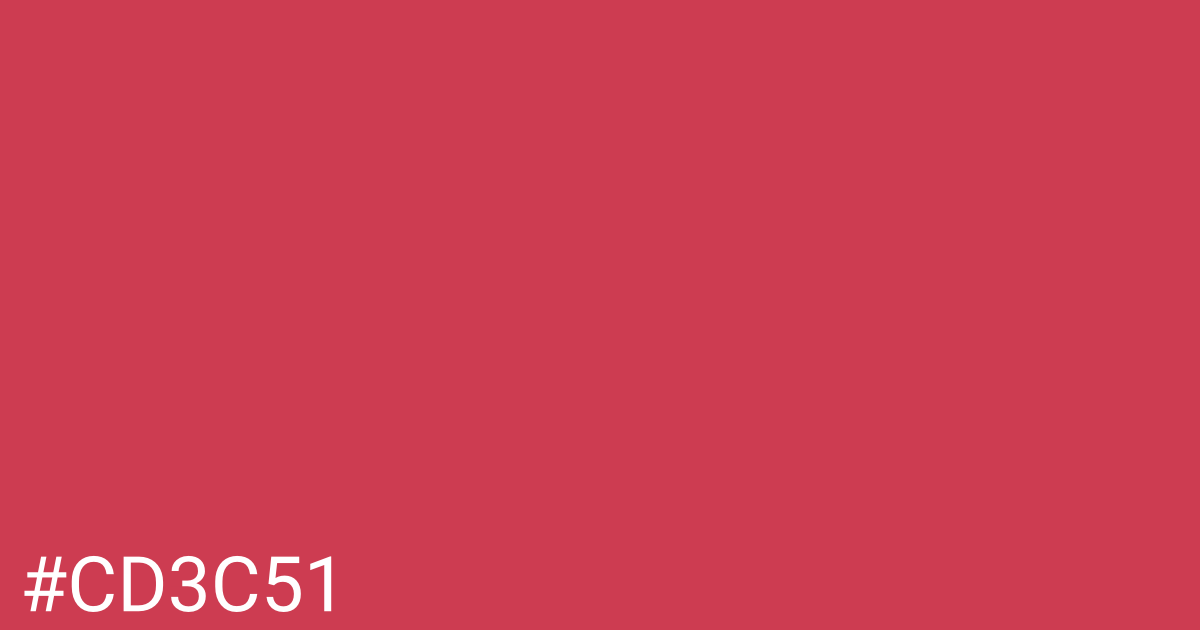 Hex color #cd3c51 graphic