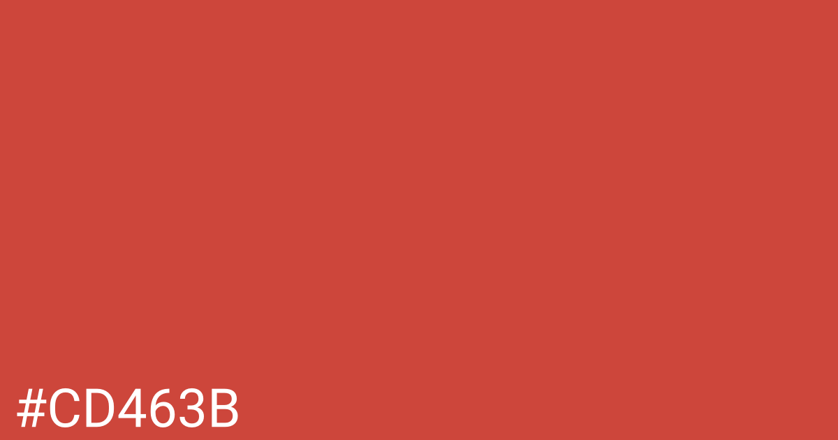 Hex color #cd463b graphic