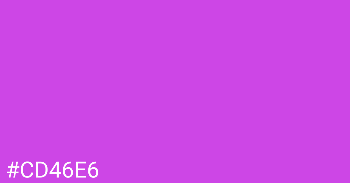 Hex color #cd46e6 graphic