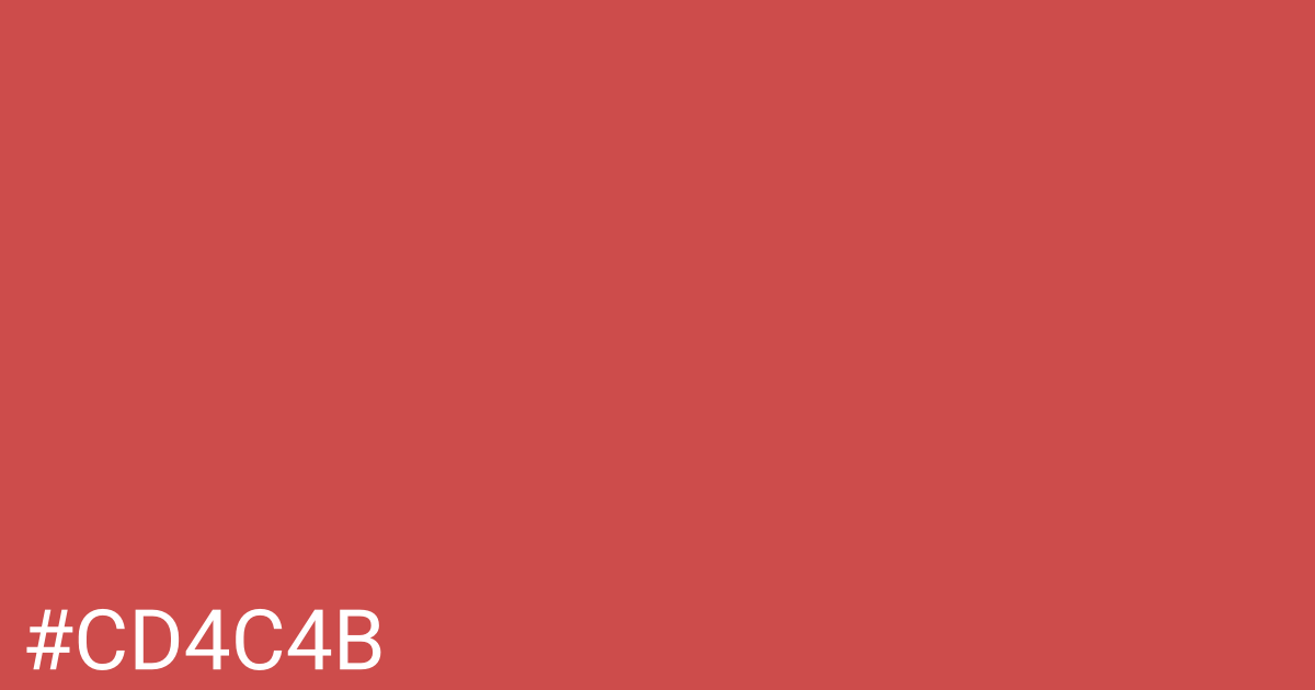Hex color #cd4c4b graphic