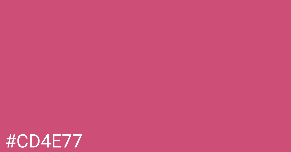 Hex color #cd4e77 graphic