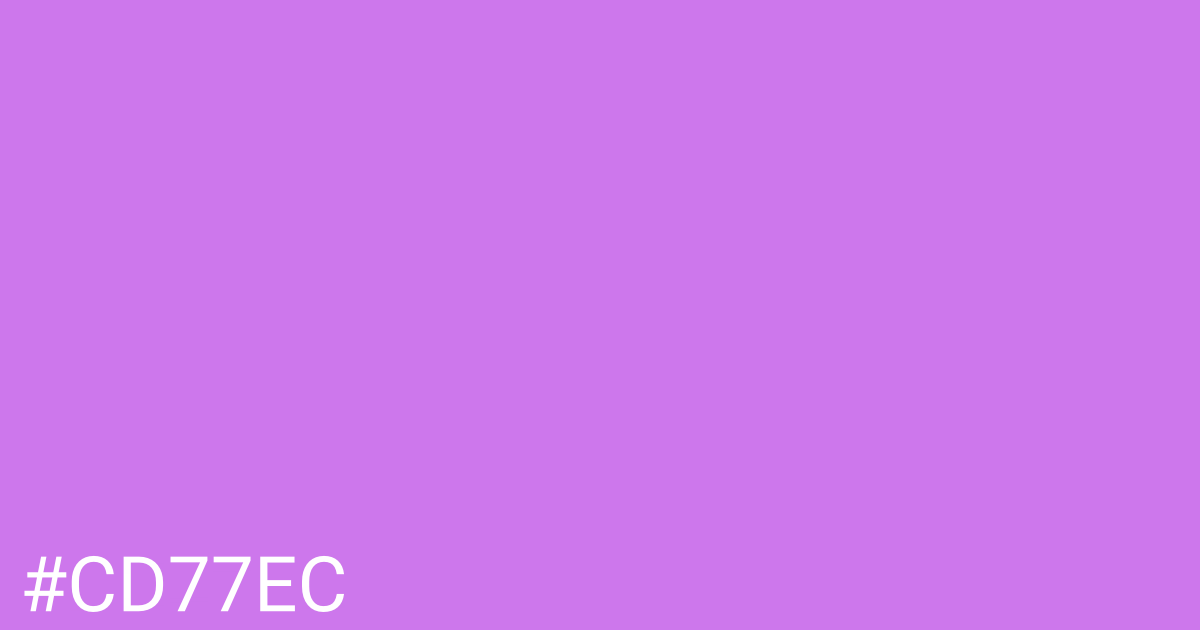 Hex color #cd77ec graphic