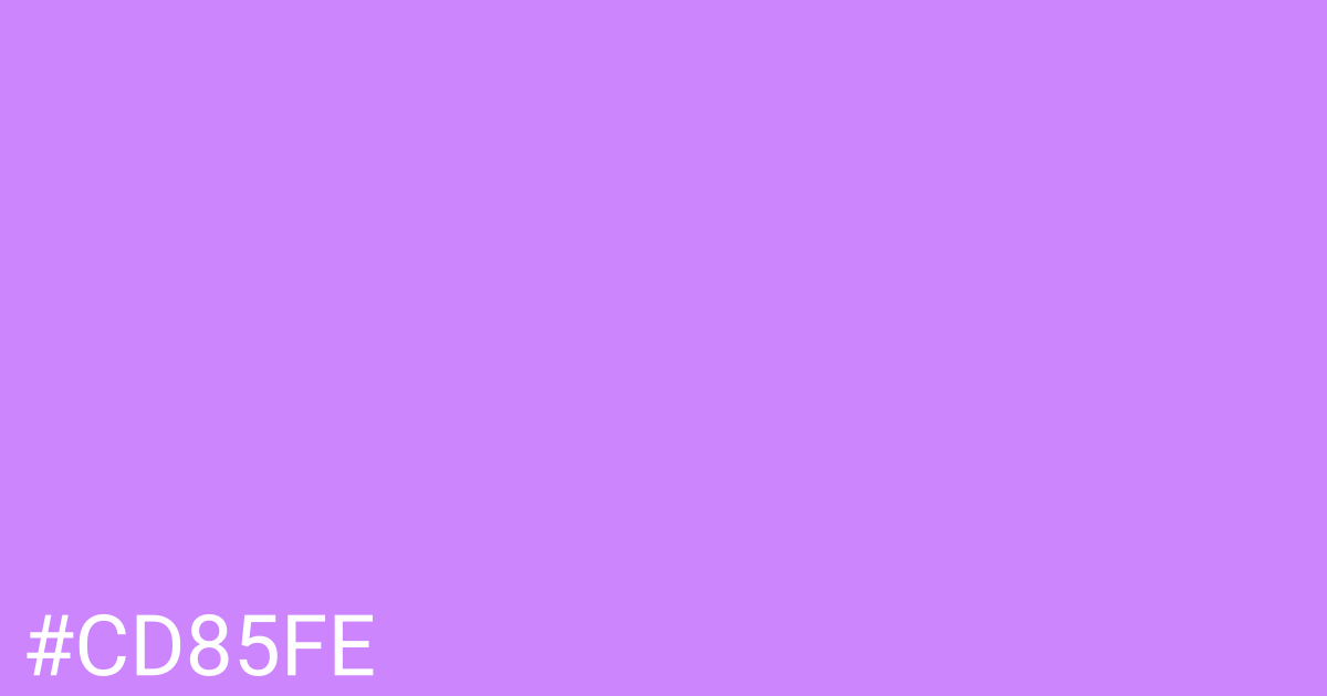 Hex color #cd85fe graphic
