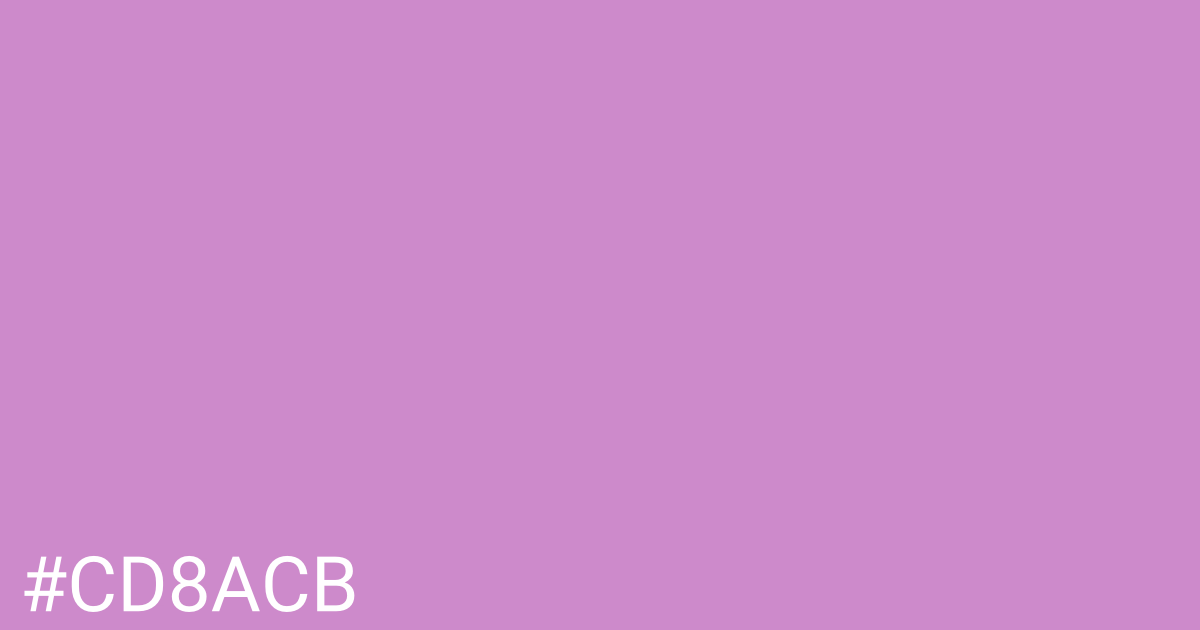 Hex color #cd8acb graphic