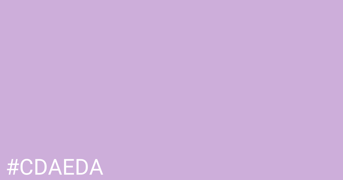 Hex color #cdaeda graphic