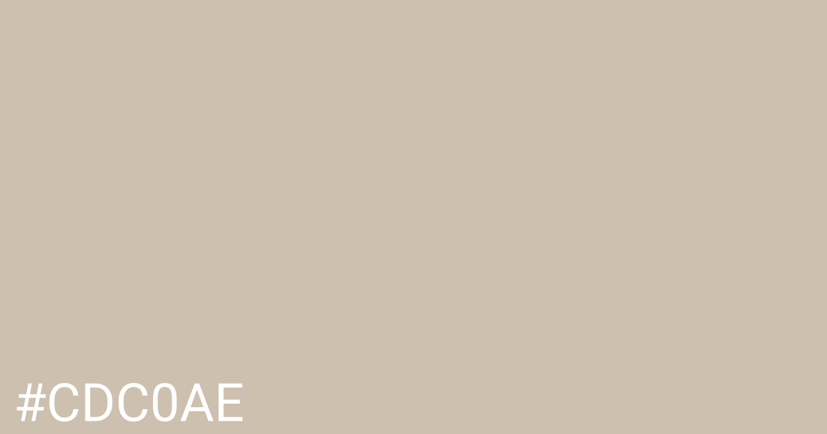 Hex color #cdc0ae graphic