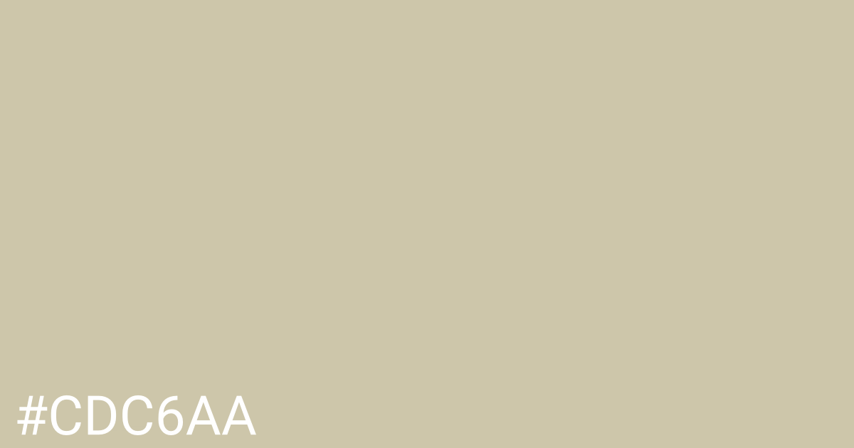 Hex color #cdc6aa graphic