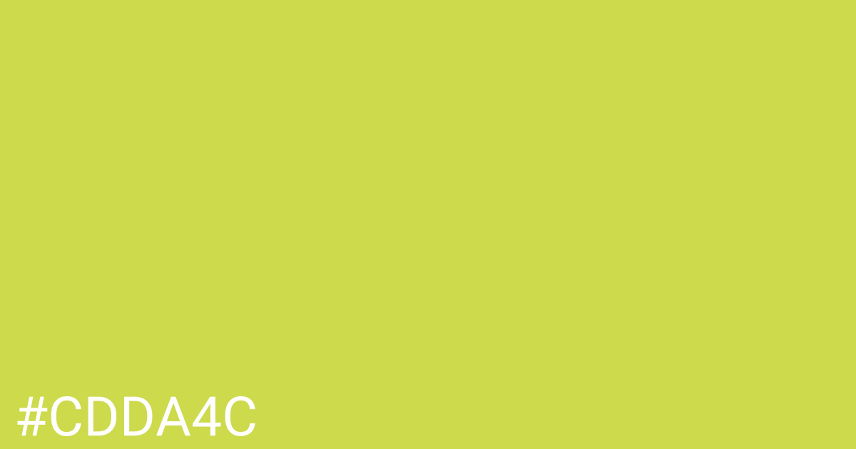 Hex color #cdda4c graphic