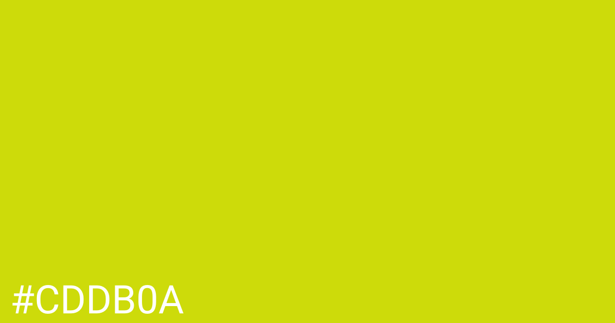 Hex color #cddb0a graphic