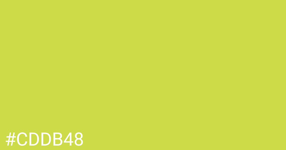 Hex color #cddb48 graphic