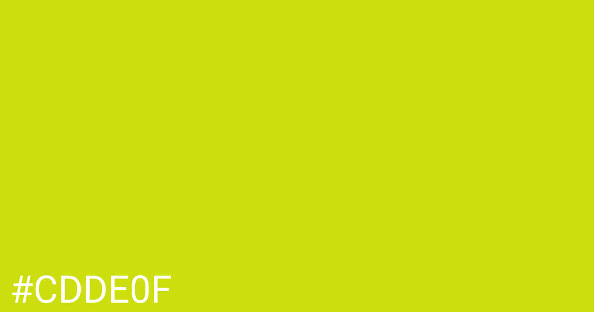 Hex color #cdde0f graphic