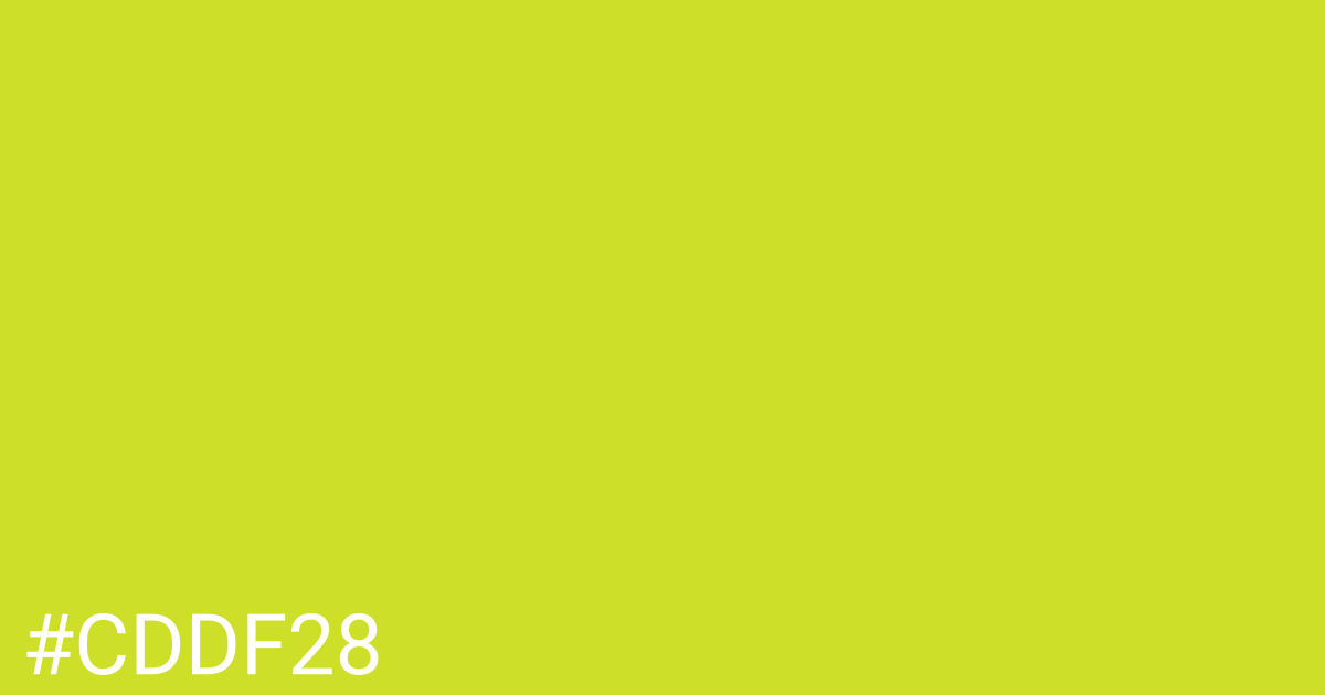 Hex color #cddf28 graphic