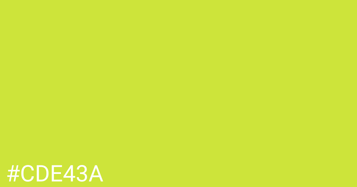 Hex color #cde43a graphic