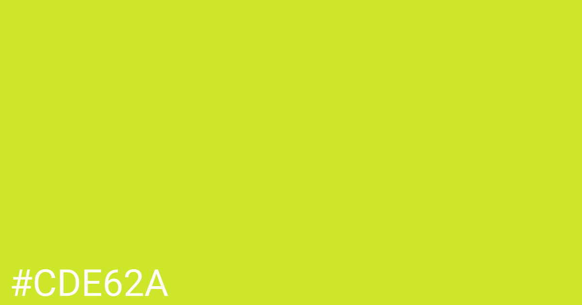 Hex color #cde62a graphic