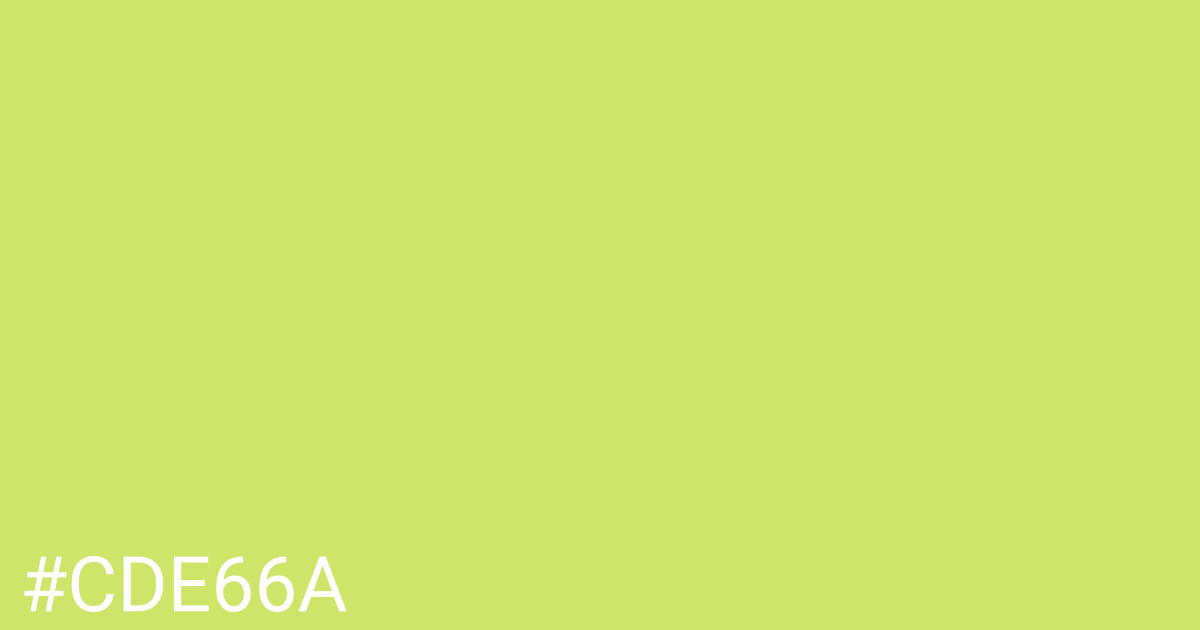 Hex color #cde66a graphic