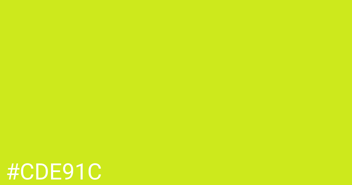 Hex color #cde91c graphic