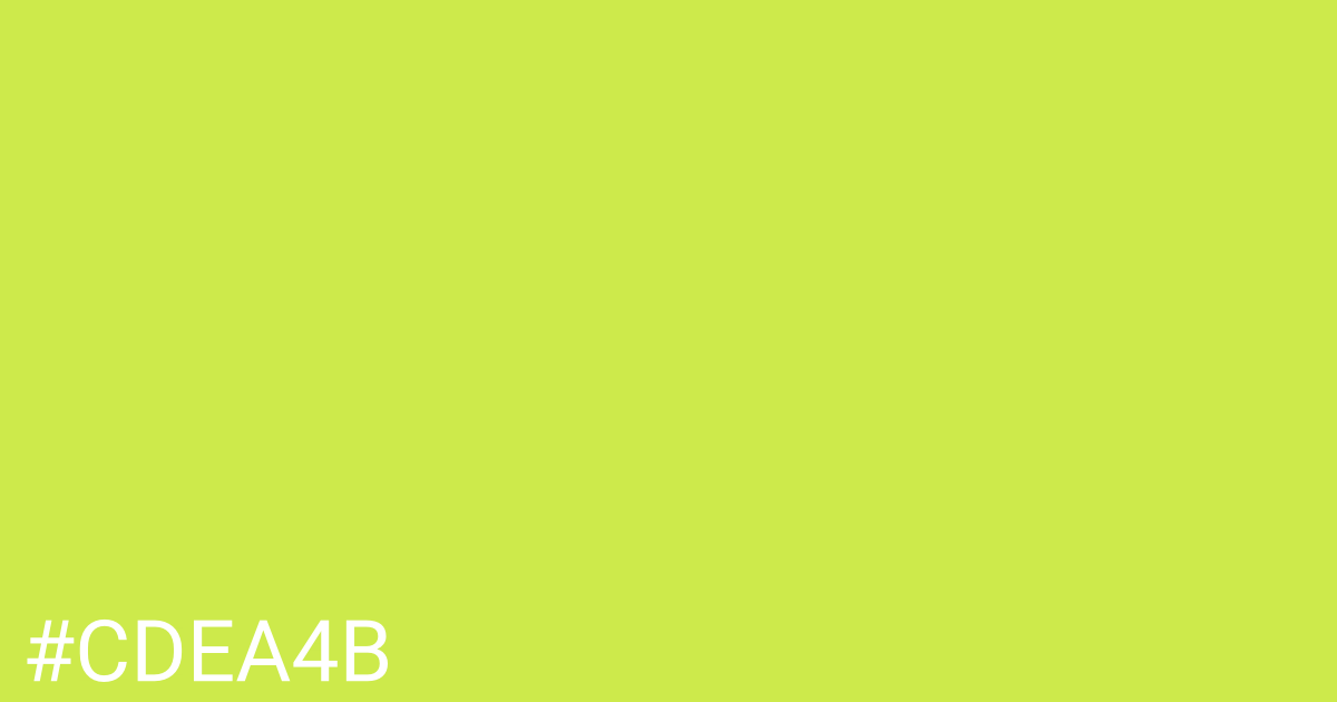 Hex color #cdea4b graphic