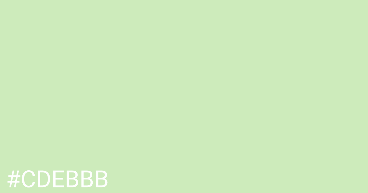 Hex color #cdebbb graphic