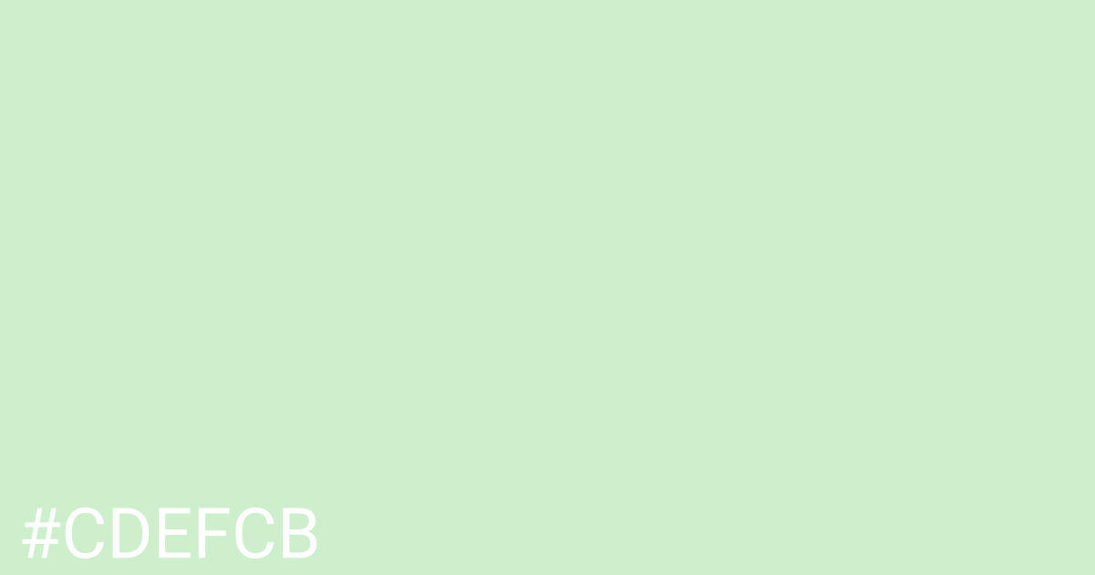 Hex color #cdefcb graphic