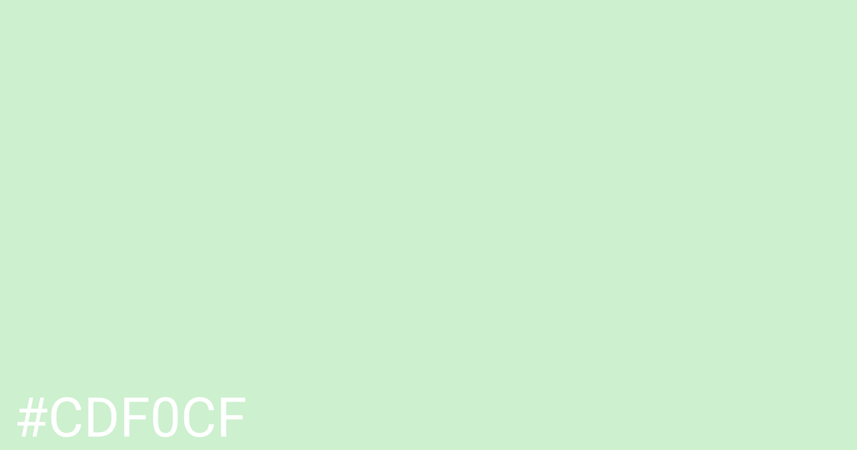 Hex color #cdf0cf graphic