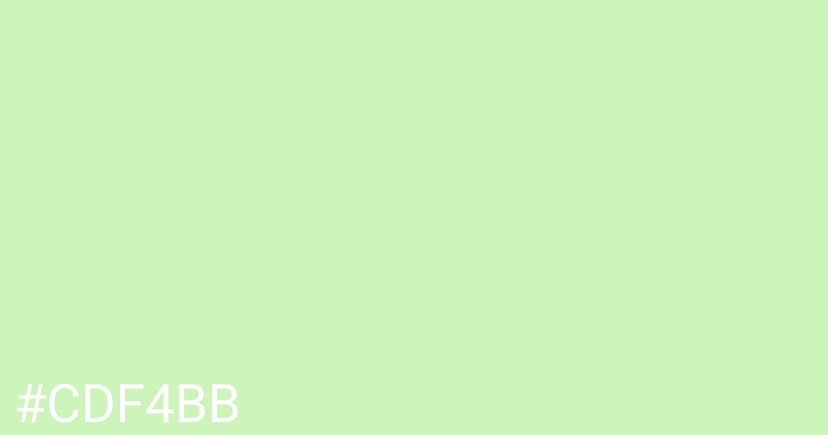 Hex color #cdf4bb graphic