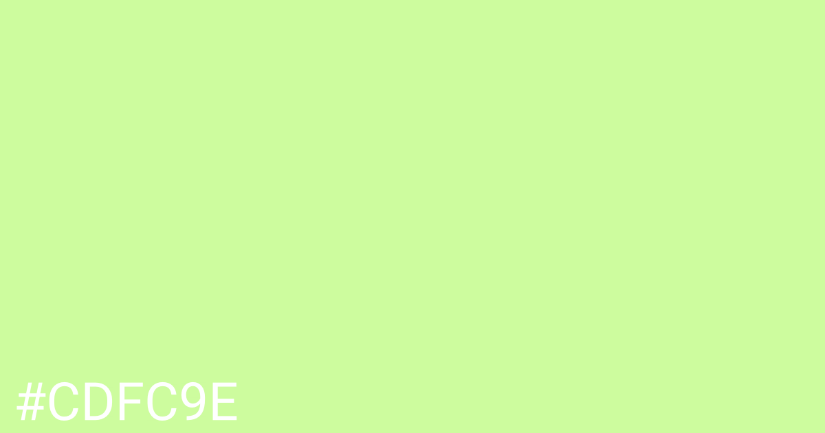 Hex color #cdfc9e graphic