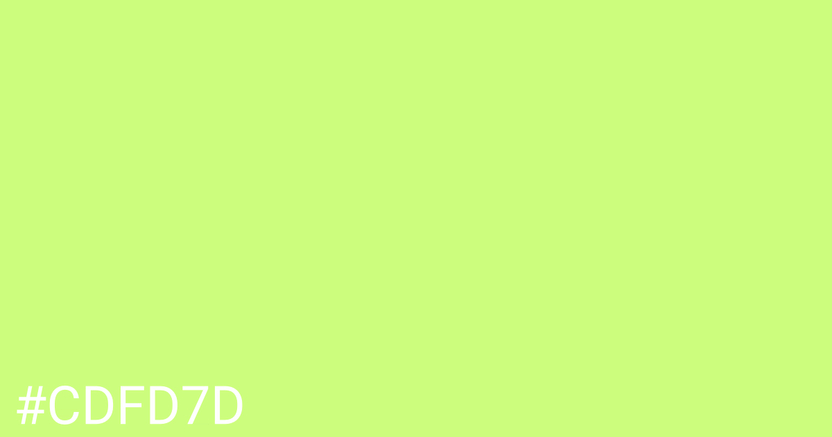 Hex color #cdfd7d graphic