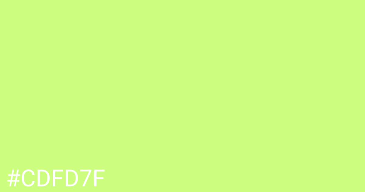 Hex color #cdfd7f graphic