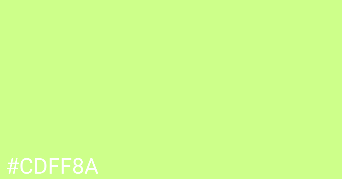 Hex color #cdff8a graphic