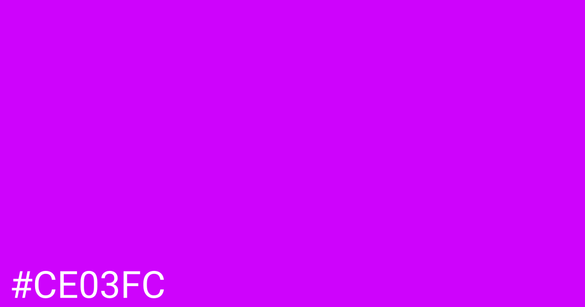 Hex color #ce03fc graphic