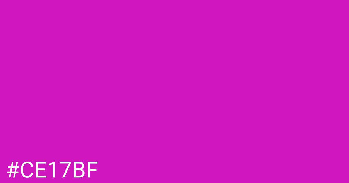 Hex color #ce17bf graphic