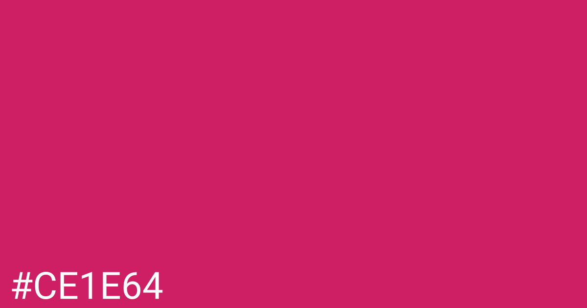 Hex color #ce1e64 graphic