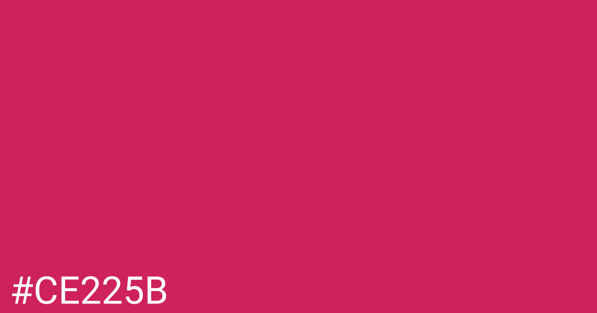 Hex color #ce225b graphic
