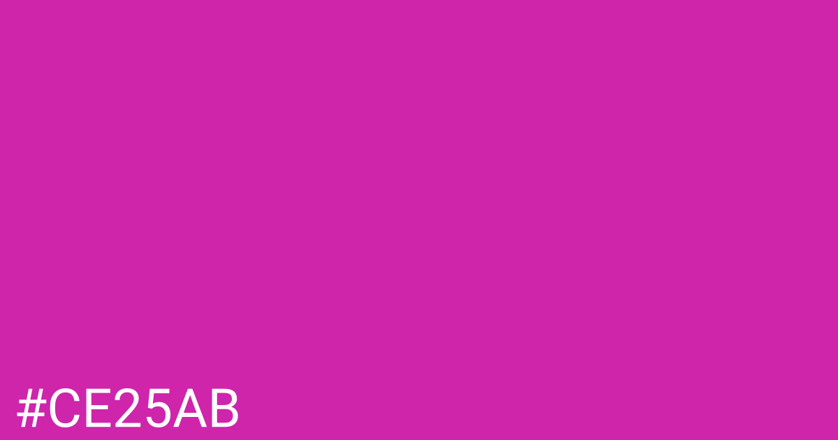 Hex color #ce25ab graphic