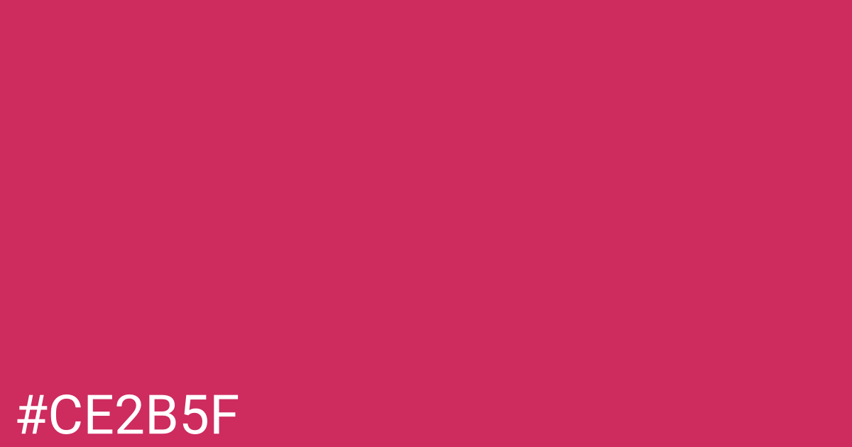Hex color #ce2b5f graphic