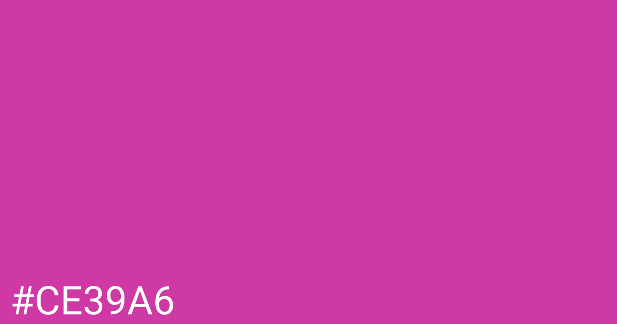 Hex color #ce39a6 graphic