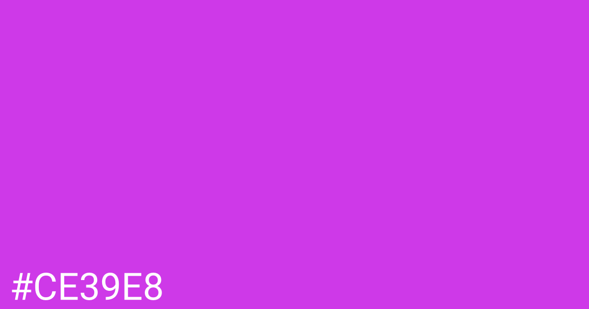Hex color #ce39e8 graphic
