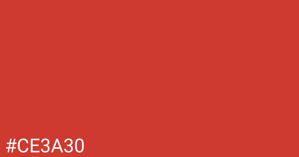 Hex color #ce3a30 graphic