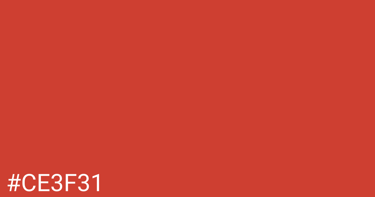 Hex color #ce3f31 graphic