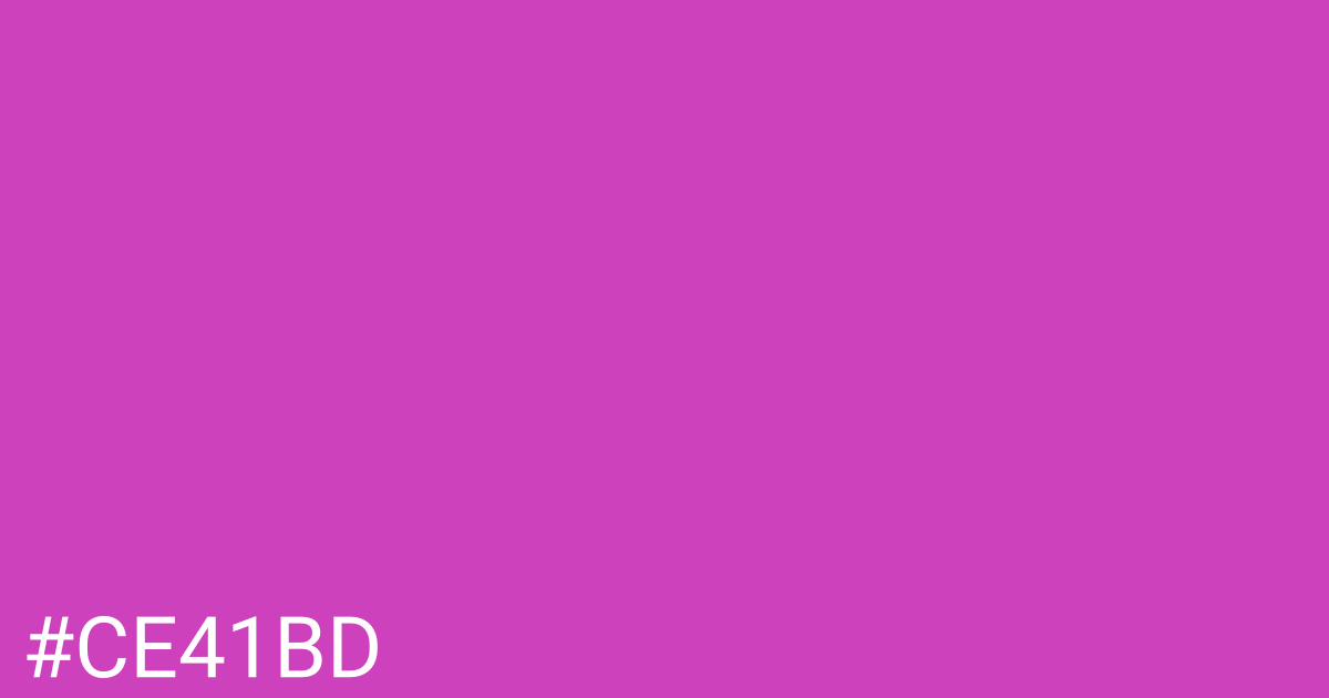 Hex color #ce41bd graphic